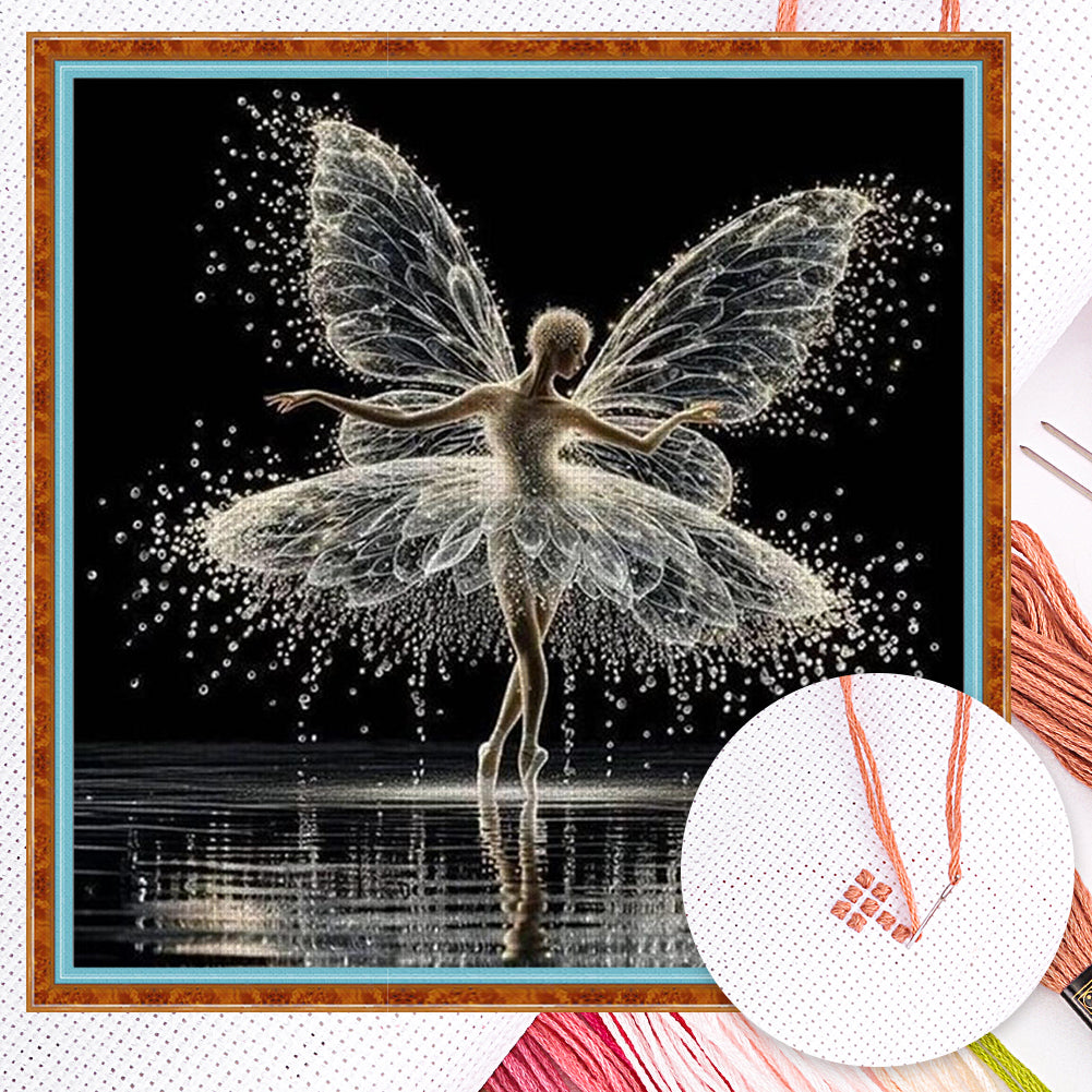 Ballet Girl - Full 11CT Counted Cross Stitch 45x45CM - Huacan