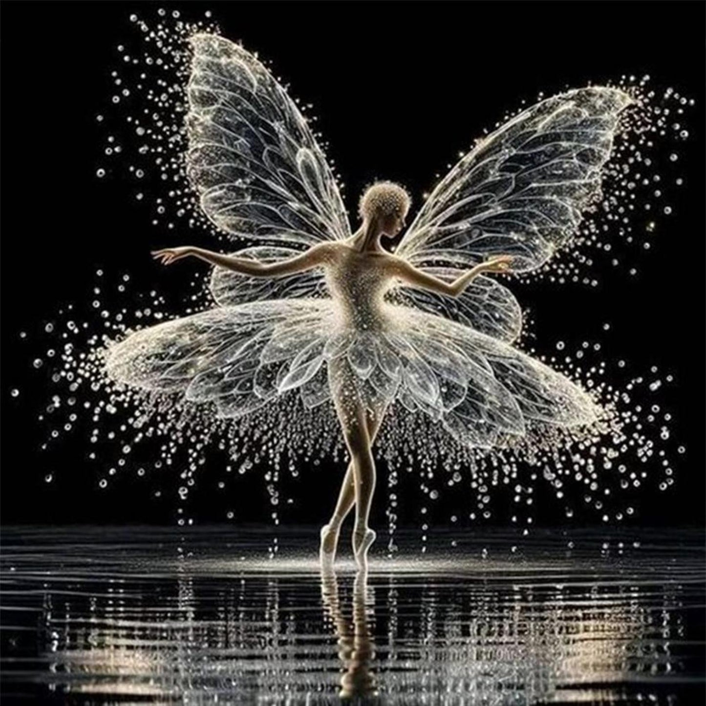 Ballet Girl - Full 11CT Counted Cross Stitch 45x45CM - Huacan