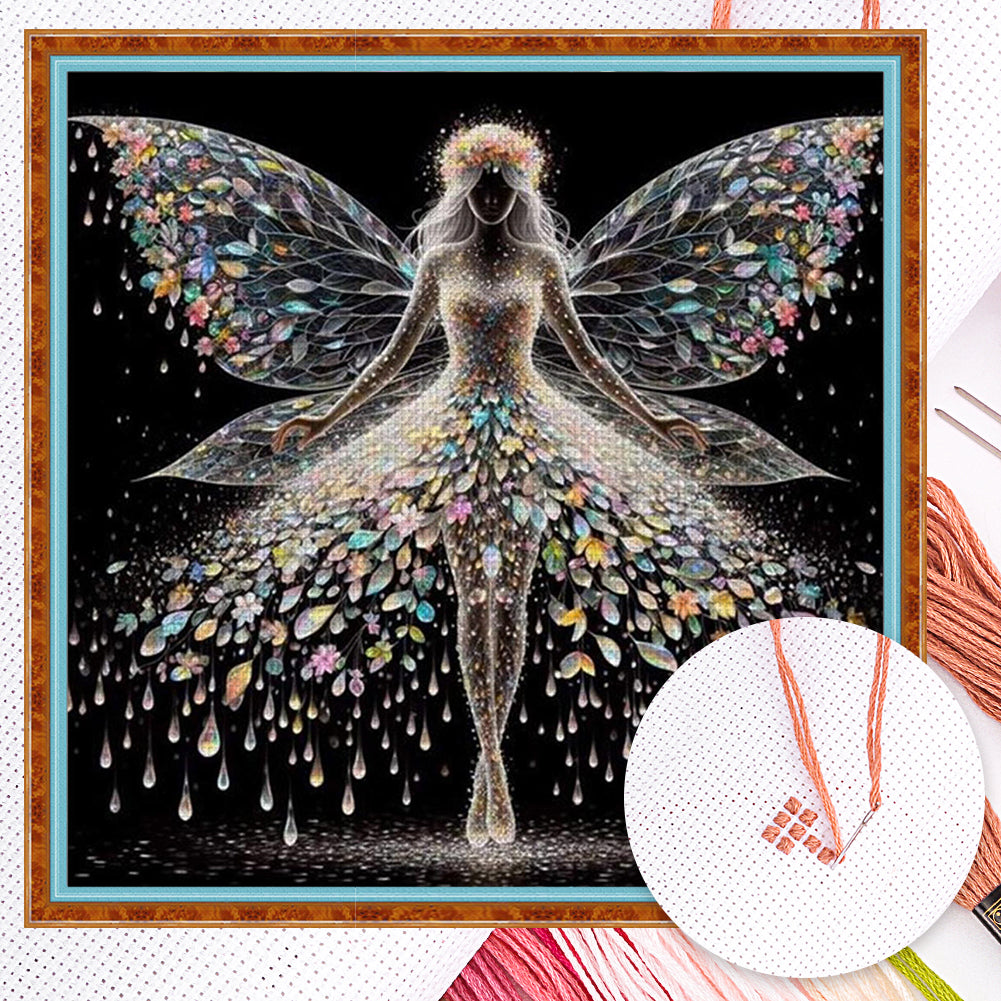 Butterfly Fairy - Full 11CT Counted Cross Stitch 45x45CM - Huacan