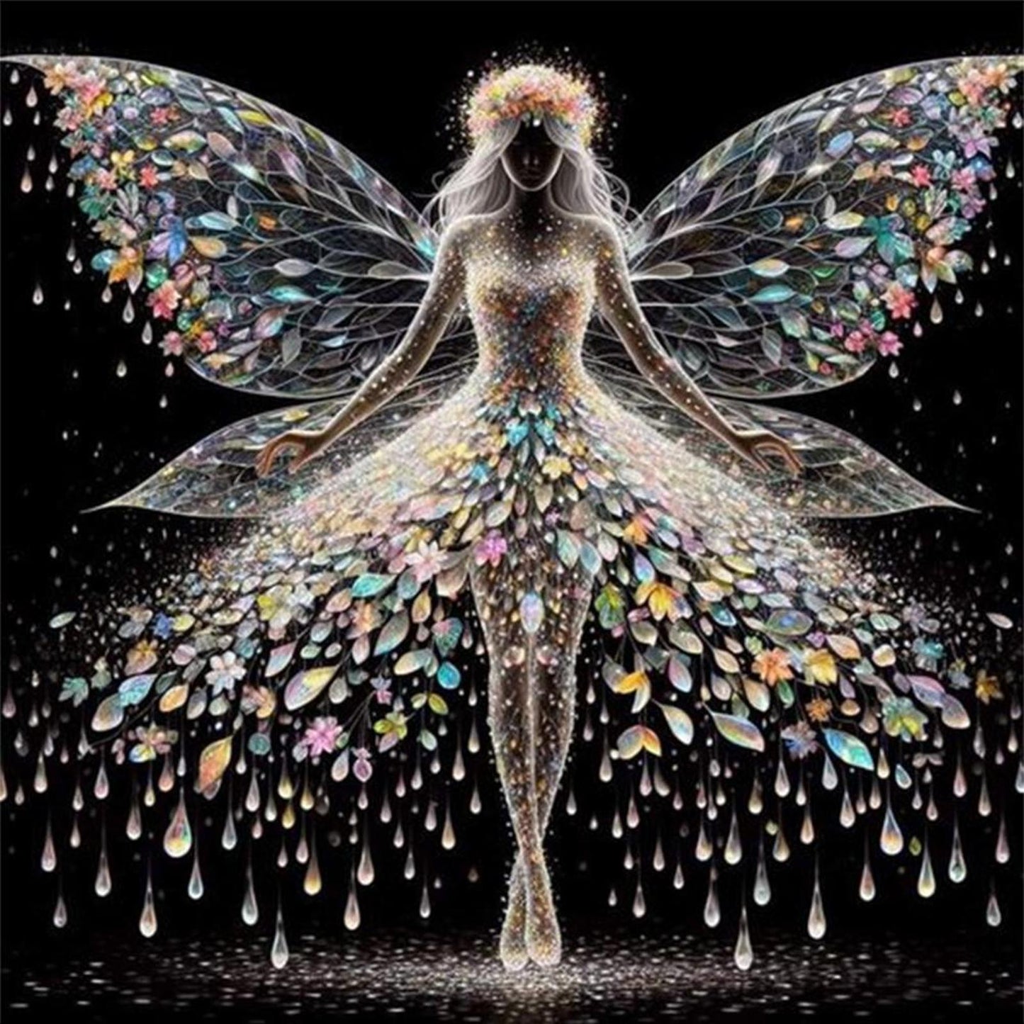 Butterfly Fairy - Full 11CT Counted Cross Stitch 45x45CM - Huacan
