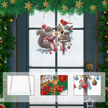 Load image into Gallery viewer, Acrylic Special Shape Christmas Squirrel Cardinal DIY Diamond Art Pendant Kit
