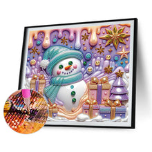 Load image into Gallery viewer, Christmas Snowman 30*35CM(Canvas) Partial Special Shaped Drill Diamond Painting
