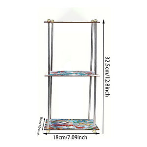 3 Tier Acrylic Snowman 5D DIY Diamond Painting Square Serving Tray for Table