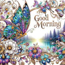 Load image into Gallery viewer, Good Morning, Good Night, Dreamy Butterflies 40*40CM(Canvas) Partial Special Shaped Drill Diamond Painting
