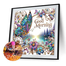 Load image into Gallery viewer, Good Morning, Good Night, Dreamy Butterflies 40*40CM(Canvas) Partial Special Shaped Drill Diamond Painting
