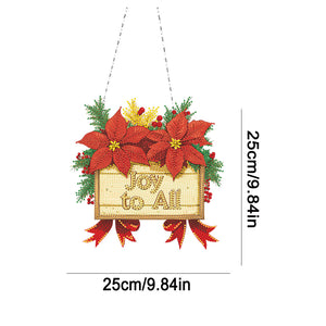 Acrylic Christmas Diamond Art Painting Hanging Ornament Kit (Joy to All)