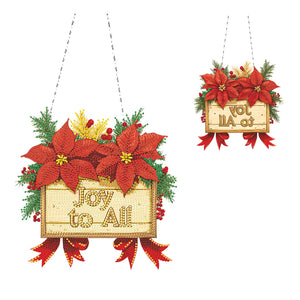 Acrylic Christmas Diamond Art Painting Hanging Ornament Kit (Joy to All)