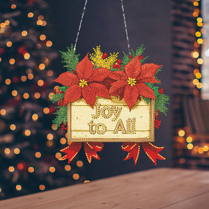 Acrylic Christmas Diamond Art Painting Hanging Ornament Kit (Joy to All)