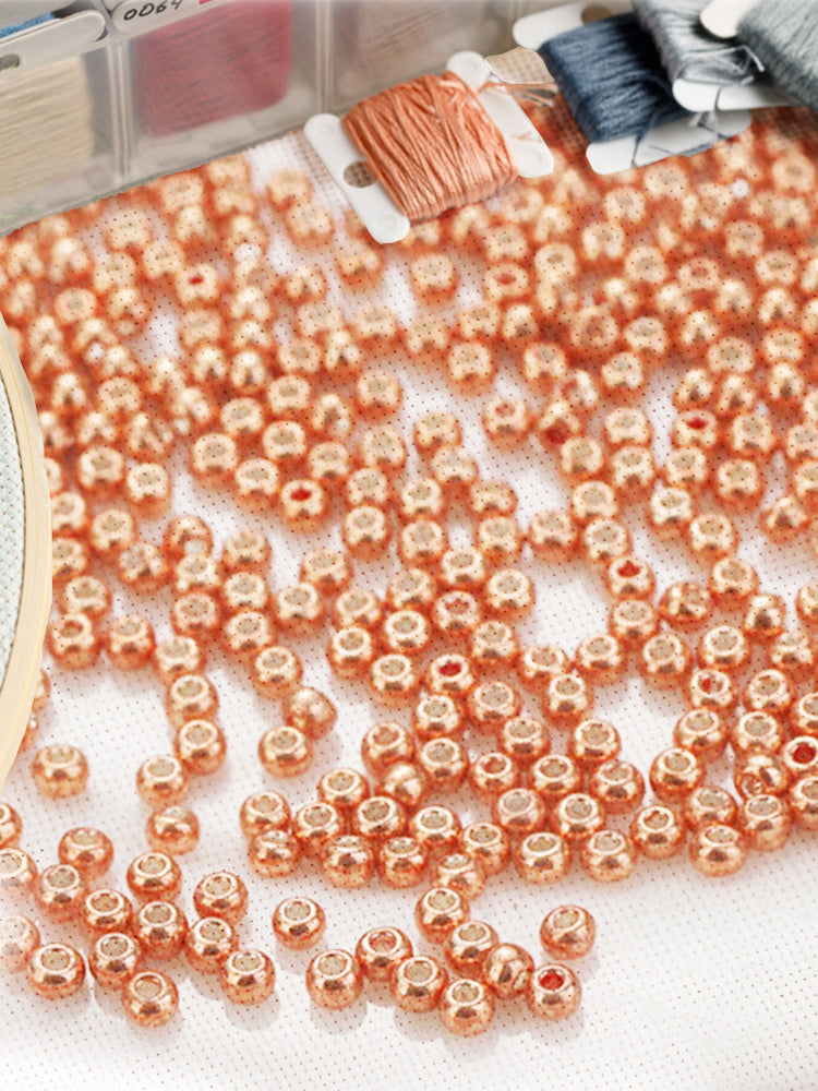 Cross Stitch Beads Needlework Mini Glass Beads for  Adults Beginners (2.0MM)