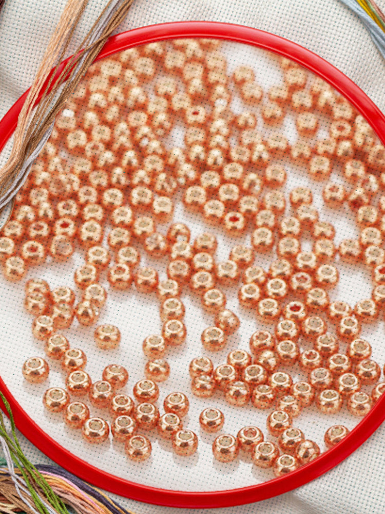 Cross Stitch Beads Needlework Mini Glass Beads for  Adults Beginners (2.0MM)