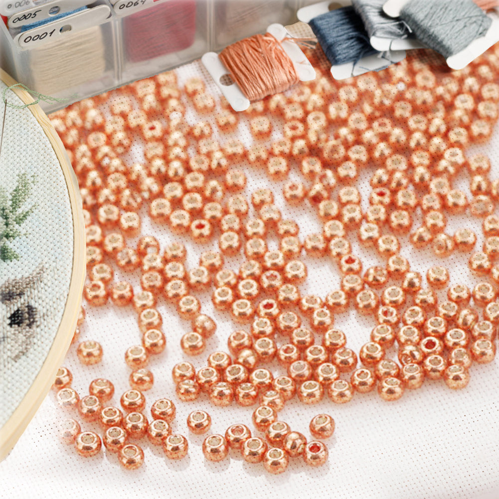 Cross Stitch Beads Needlework Mini Glass Beads for  Adults Beginners (2.0MM)