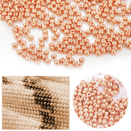 Cross Stitch Beads Needlework Mini Glass Beads for  Adults Beginners (2.0MM)