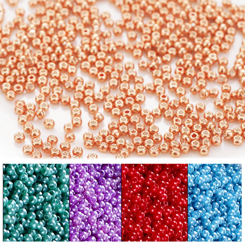 Cross Stitch Beads Needlework Mini Glass Beads for  Adults Beginners (2.0MM)