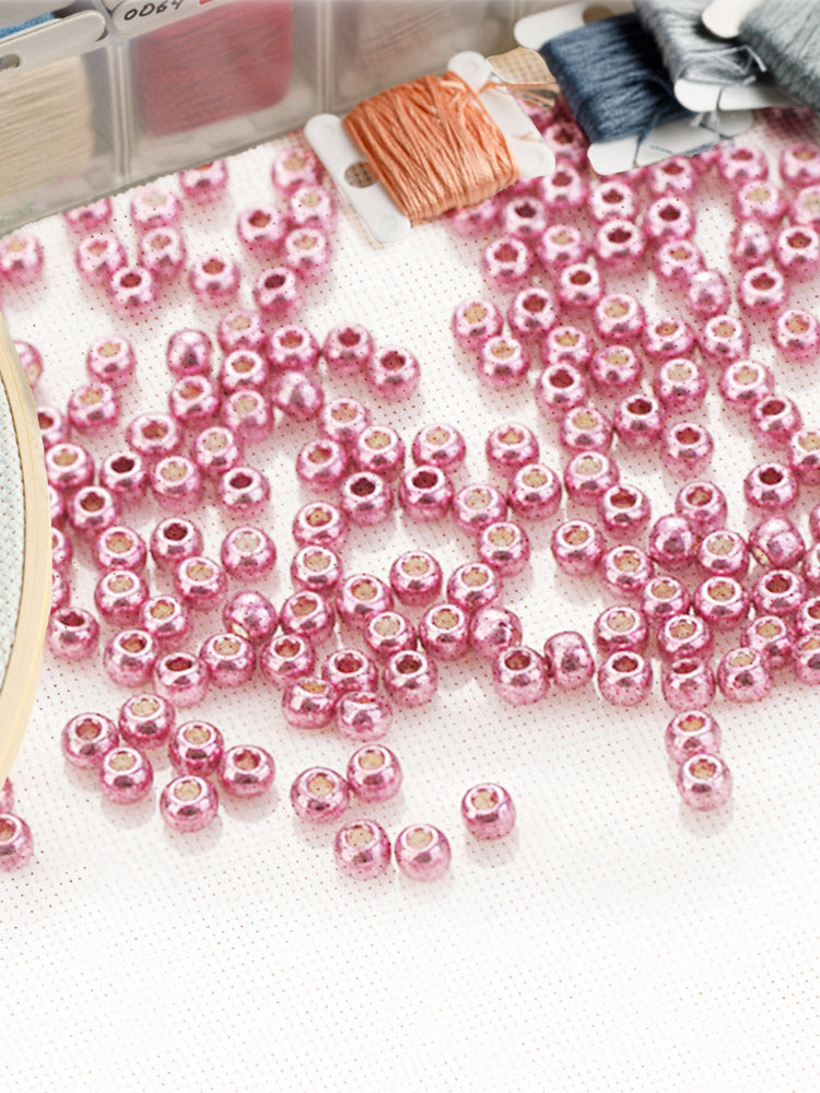 Cross Stitch Beads Needlework Mini Glass Beads for  Adults Beginners (2.0MM)