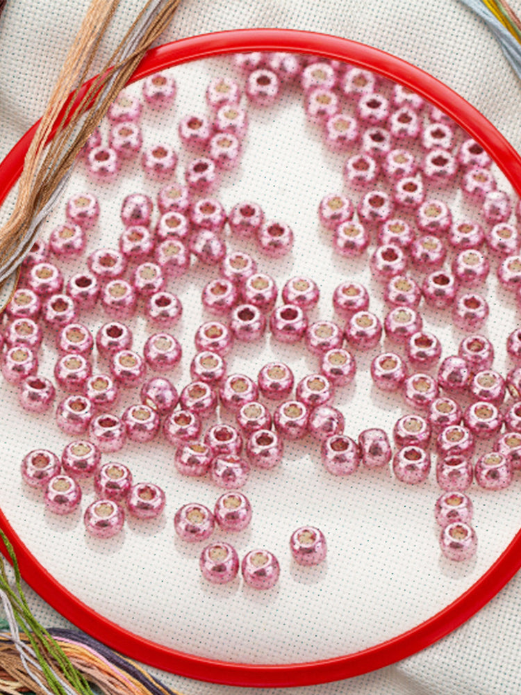 Cross Stitch Beads Needlework Mini Glass Beads for  Adults Beginners (2.0MM)