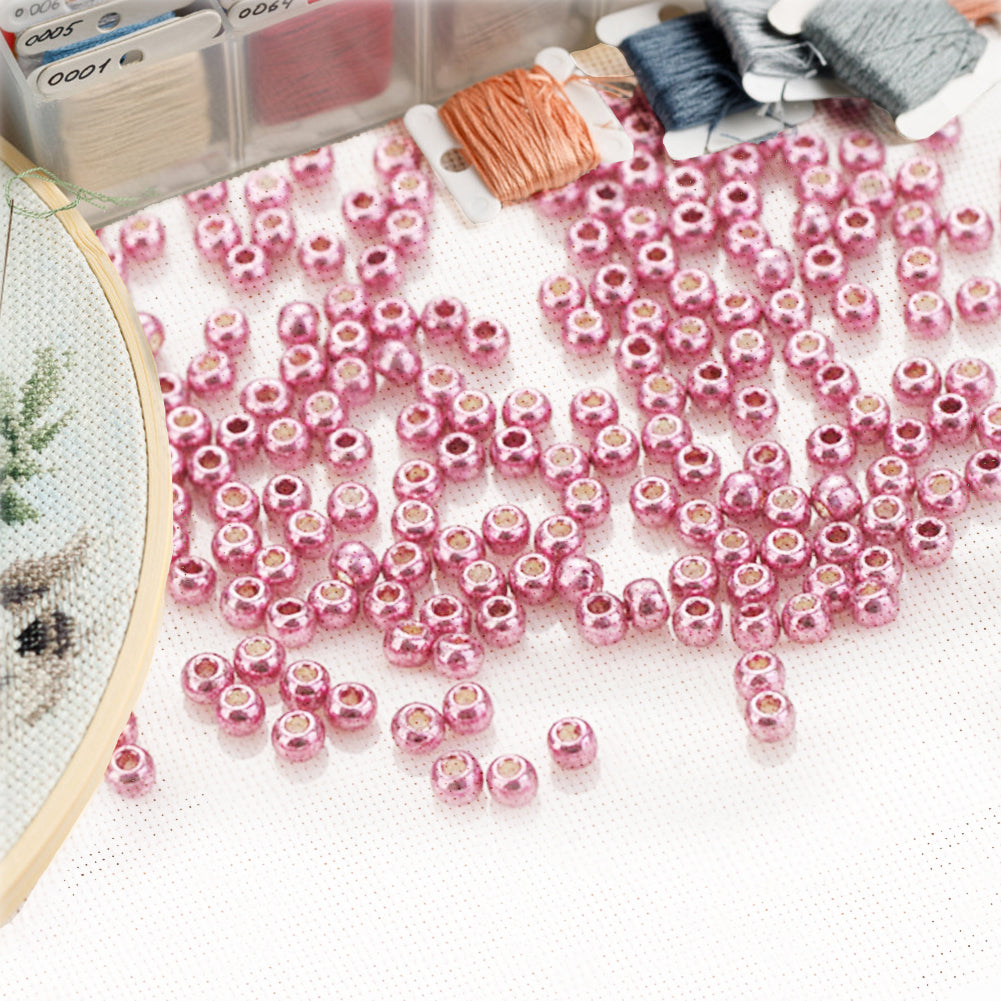 Cross Stitch Beads Needlework Mini Glass Beads for  Adults Beginners (2.0MM)