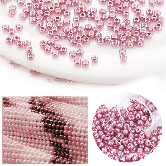 Cross Stitch Beads Needlework Mini Glass Beads for  Adults Beginners (2.0MM)