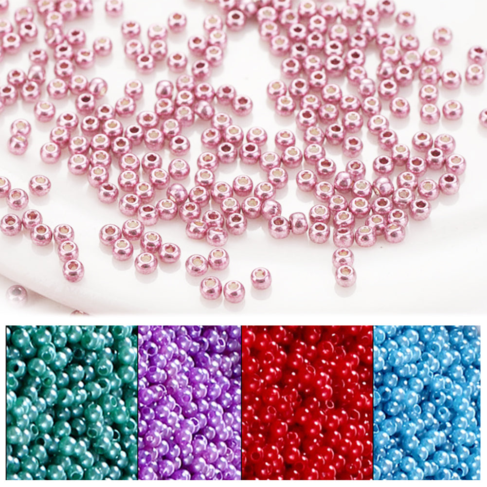 Cross Stitch Beads Needlework Mini Glass Beads for  Adults Beginners (2.0MM)