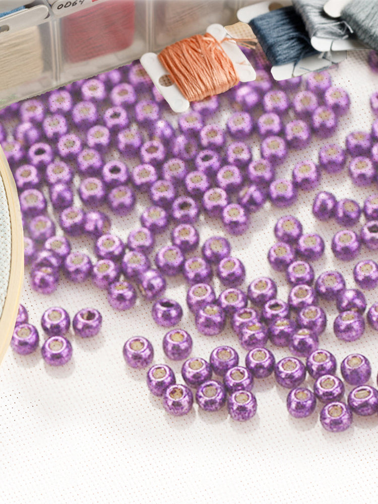 Cross Stitch Beads Needlework Mini Glass Beads for  Adults Beginners (2.0MM)