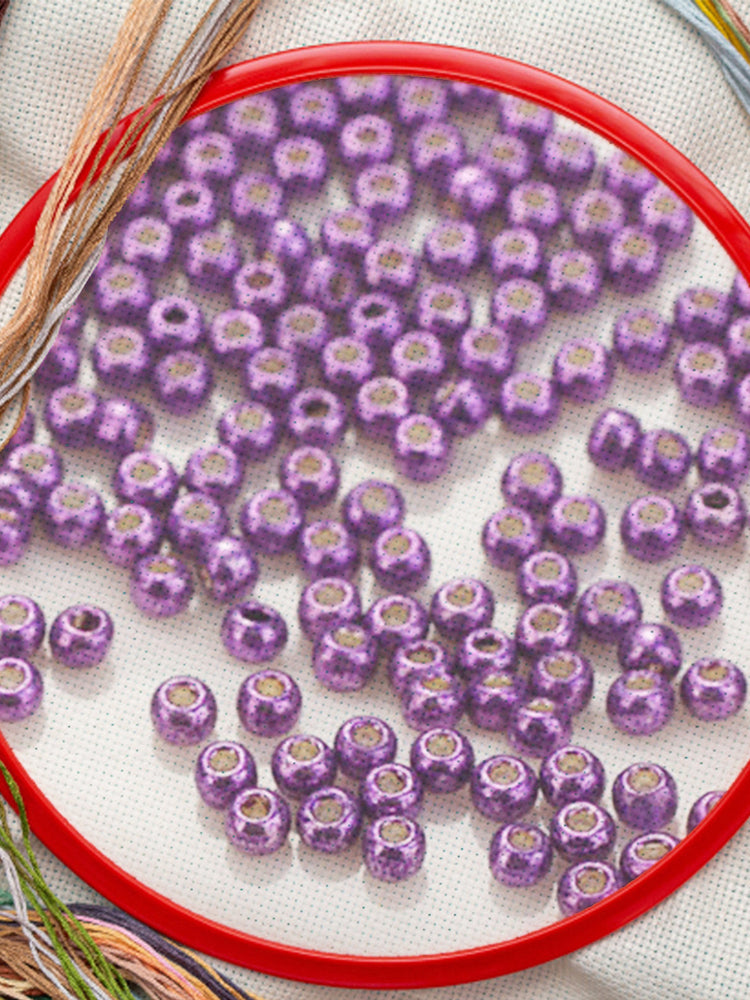 Cross Stitch Beads Needlework Mini Glass Beads for  Adults Beginners (2.0MM)