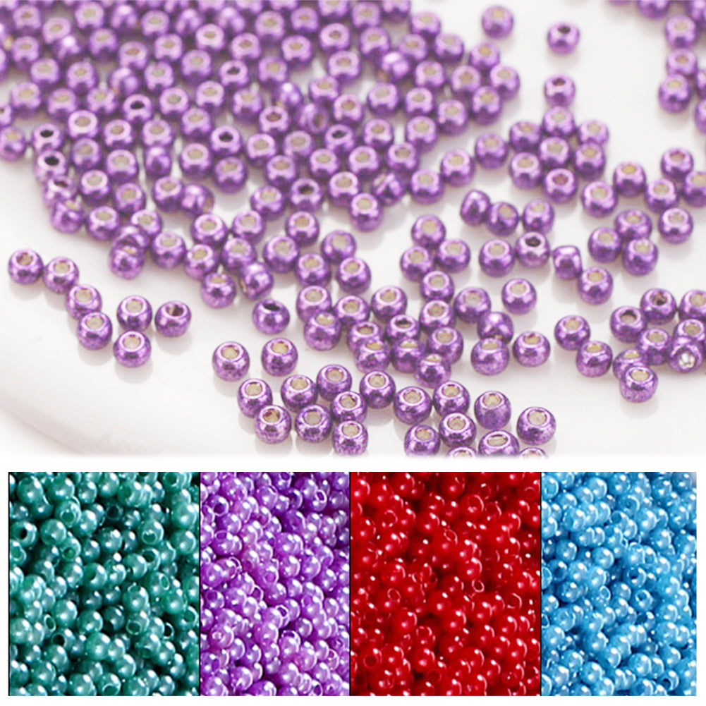 Cross Stitch Beads Needlework Mini Glass Beads for  Adults Beginners (2.0MM)