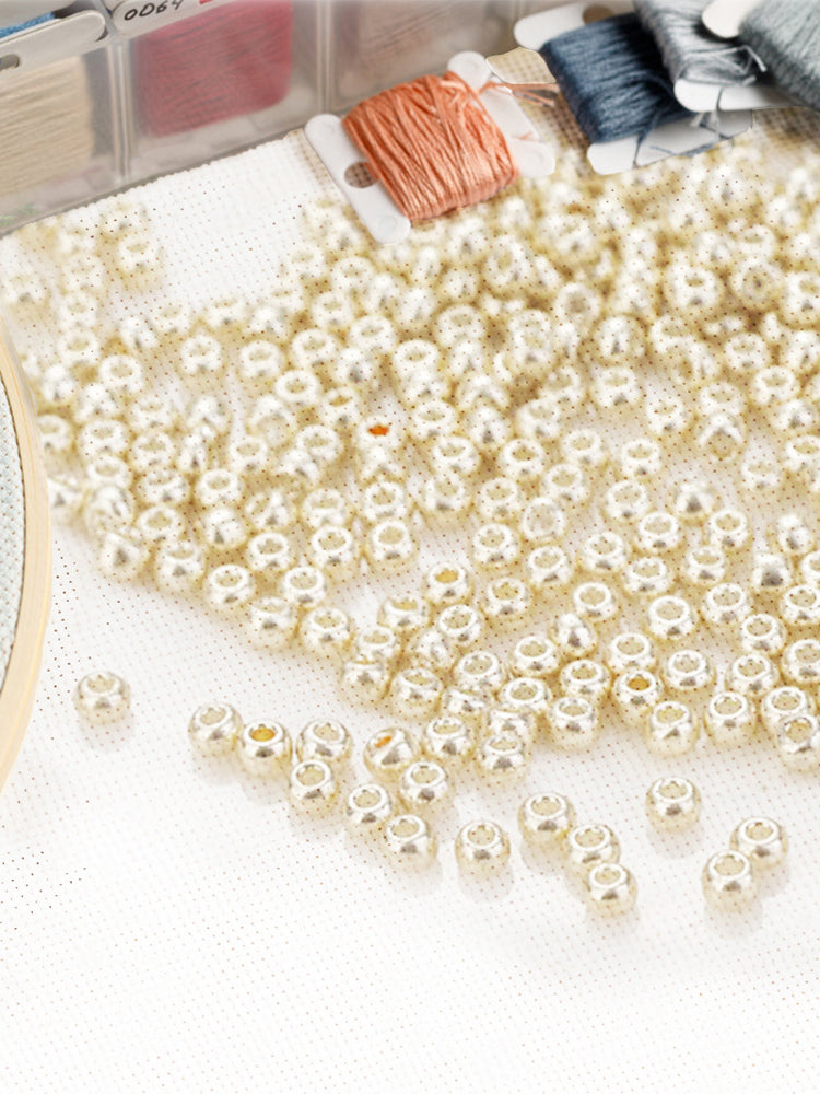 Cross Stitch Beads Needlework Mini Glass Beads for  Adults Beginners (2.0MM)