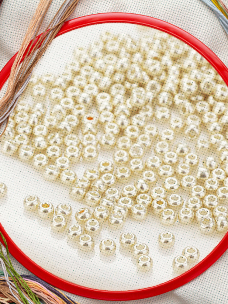 Cross Stitch Beads Needlework Mini Glass Beads for  Adults Beginners (2.0MM)