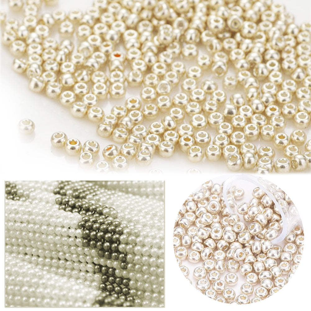 Cross Stitch Beads Needlework Mini Glass Beads for  Adults Beginners (2.0MM)