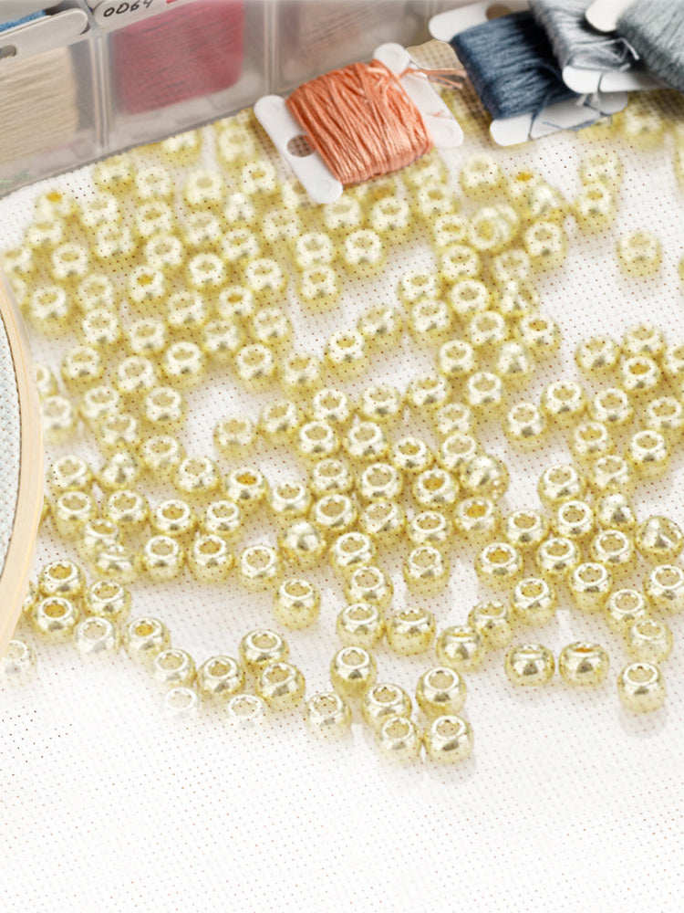 Cross Stitch Beads Needlework Mini Glass Beads for  Adults Beginners (2.0MM)