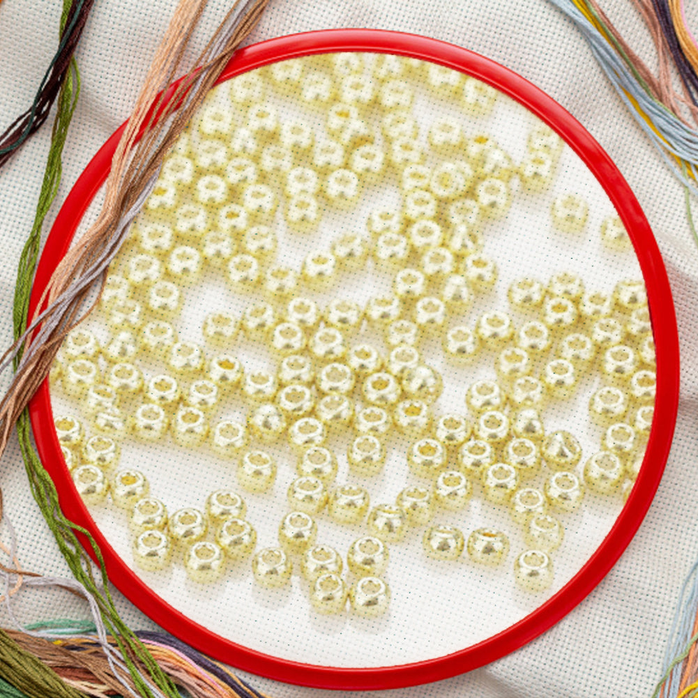 Cross Stitch Beads Needlework Mini Glass Beads for  Adults Beginners (2.0MM)