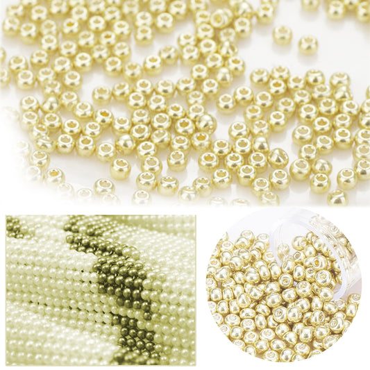 Cross Stitch Beads Needlework Mini Glass Beads for  Adults Beginners (2.0MM)