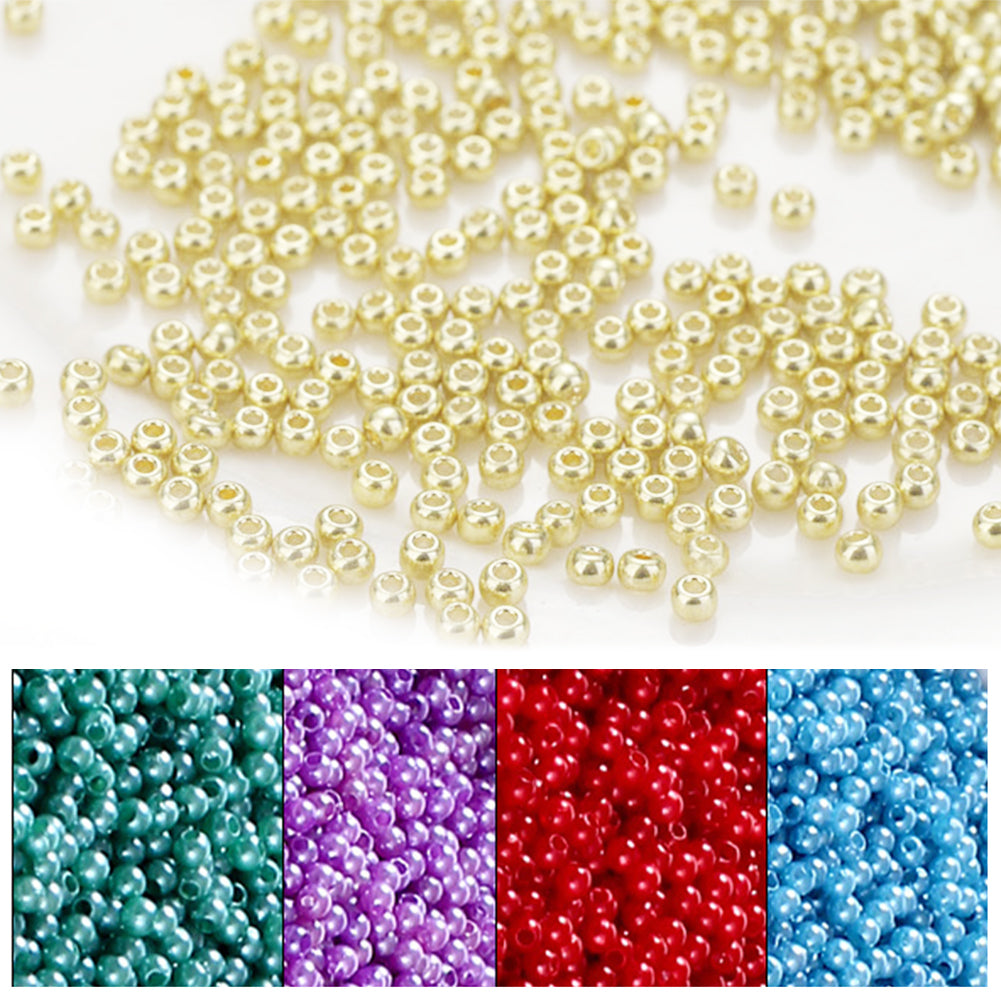 Cross Stitch Beads Needlework Mini Glass Beads for  Adults Beginners (2.0MM)