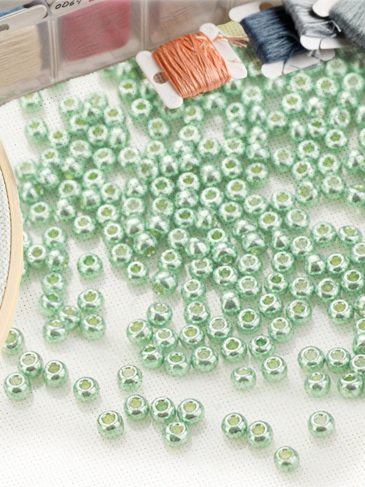 Cross Stitch Beads Needlework Mini Glass Beads for  Adults Beginners (2.0MM)