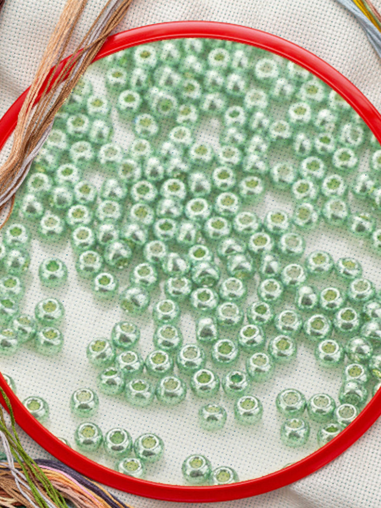 Cross Stitch Beads Needlework Mini Glass Beads for  Adults Beginners (2.0MM)