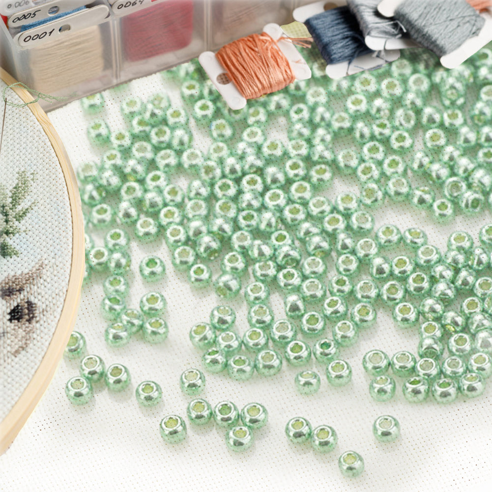 Cross Stitch Beads Needlework Mini Glass Beads for  Adults Beginners (2.0MM)