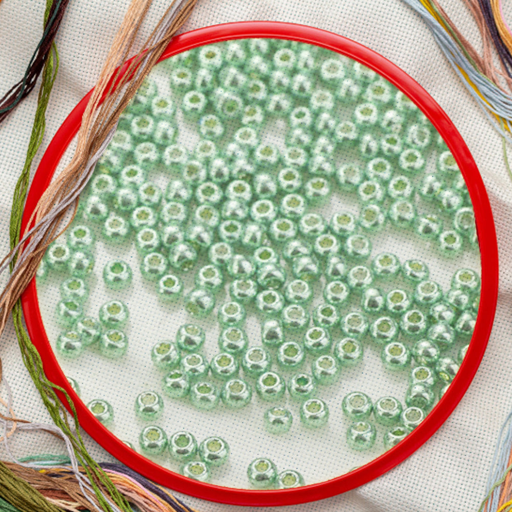 Cross Stitch Beads Needlework Mini Glass Beads for  Adults Beginners (2.0MM)