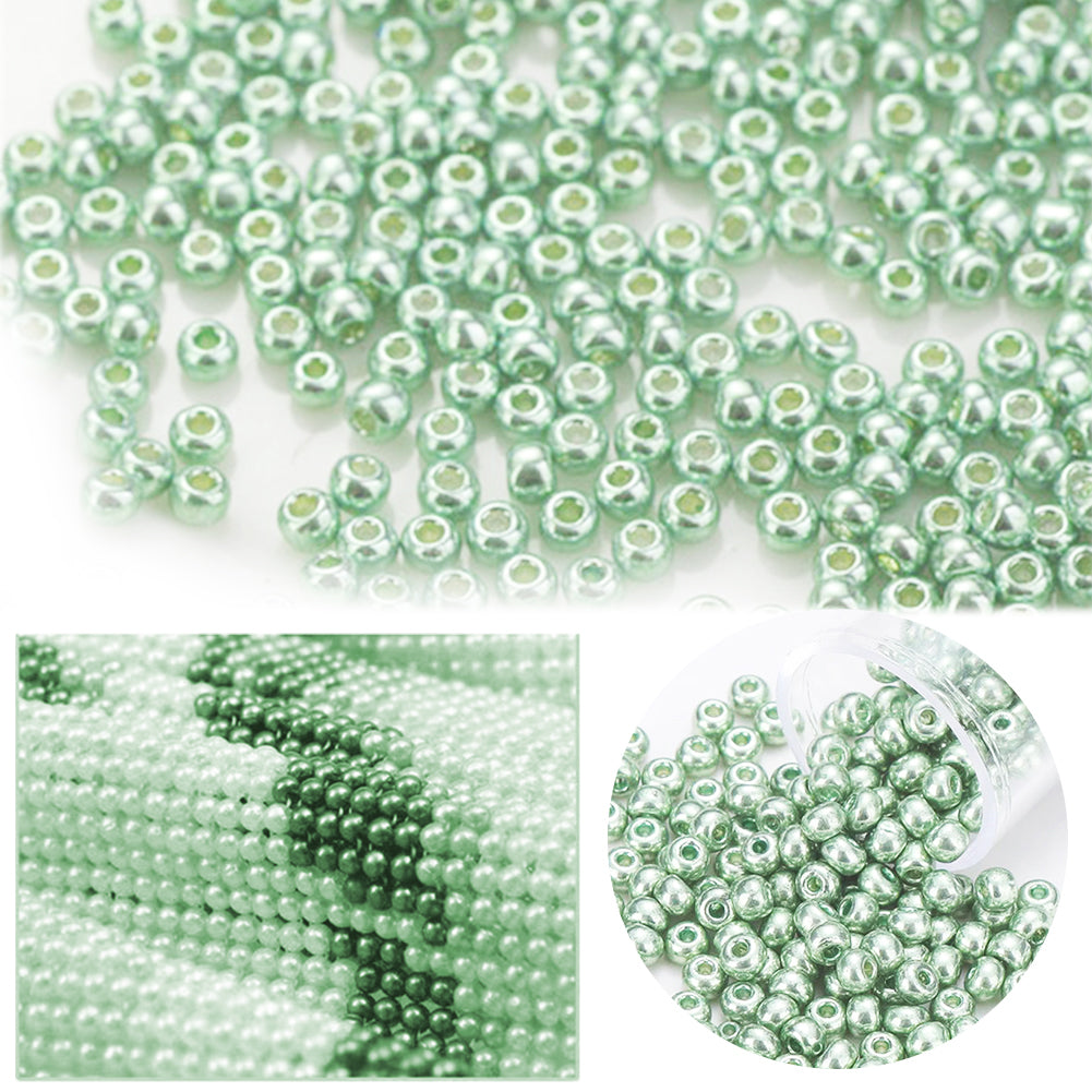 Cross Stitch Beads Needlework Mini Glass Beads for  Adults Beginners (2.0MM)