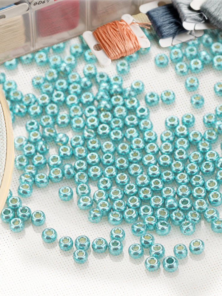Cross Stitch Beads Needlework Mini Glass Beads for  Adults Beginners (2.0MM)