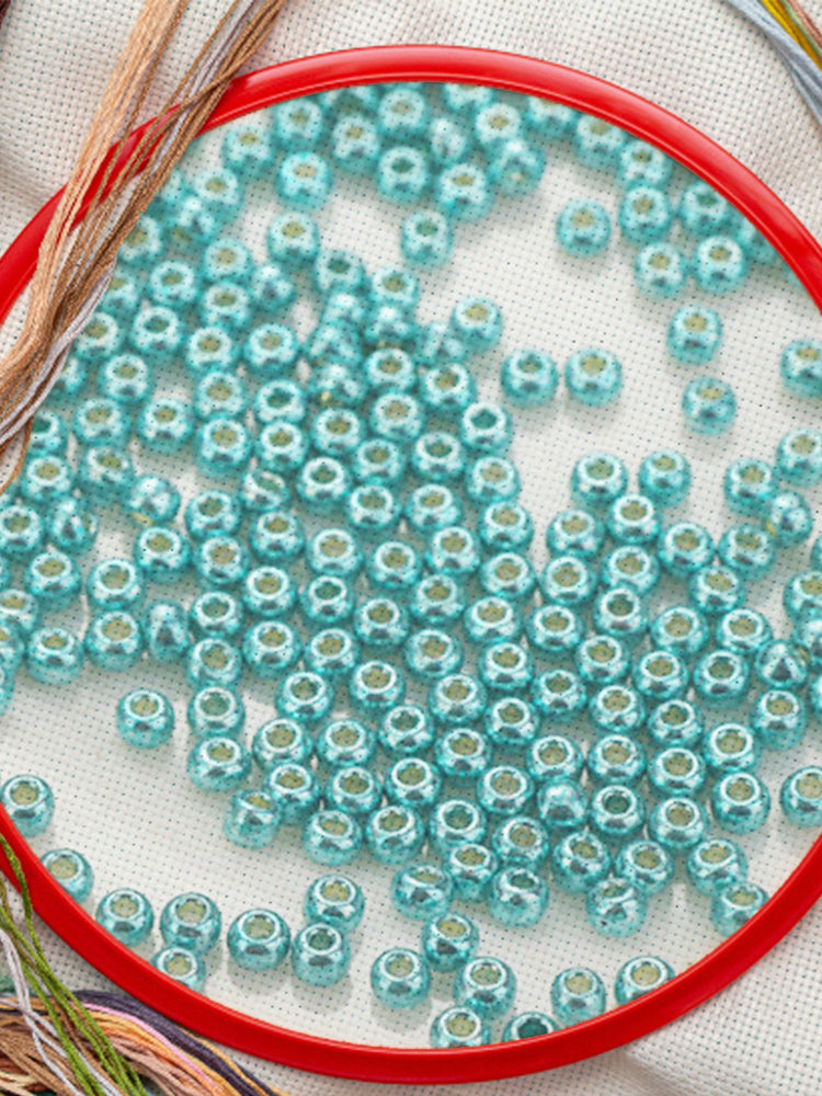 Cross Stitch Beads Needlework Mini Glass Beads for  Adults Beginners (2.0MM)
