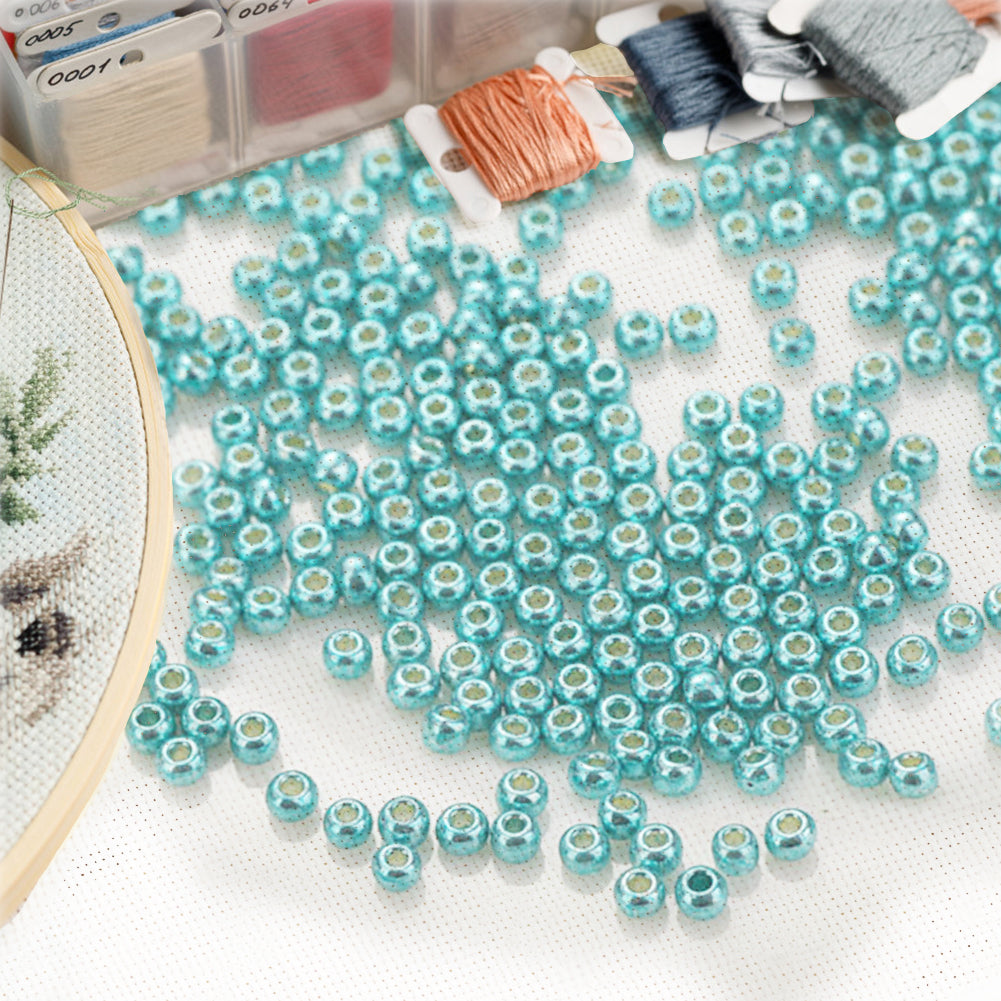 Cross Stitch Beads Needlework Mini Glass Beads for  Adults Beginners (2.0MM)