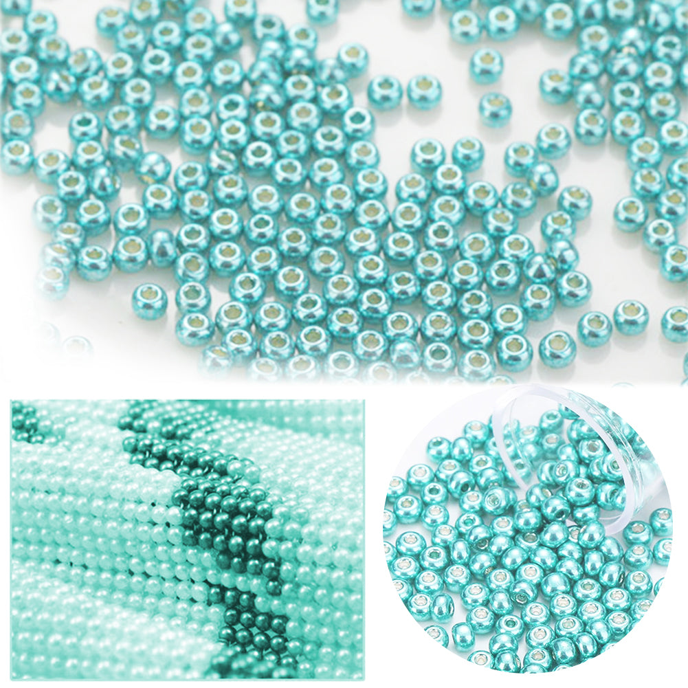 Cross Stitch Beads Needlework Mini Glass Beads for  Adults Beginners (2.0MM)