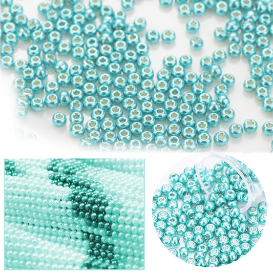 Cross Stitch Beads Needlework Mini Glass Beads for  Adults Beginners (2.0MM)