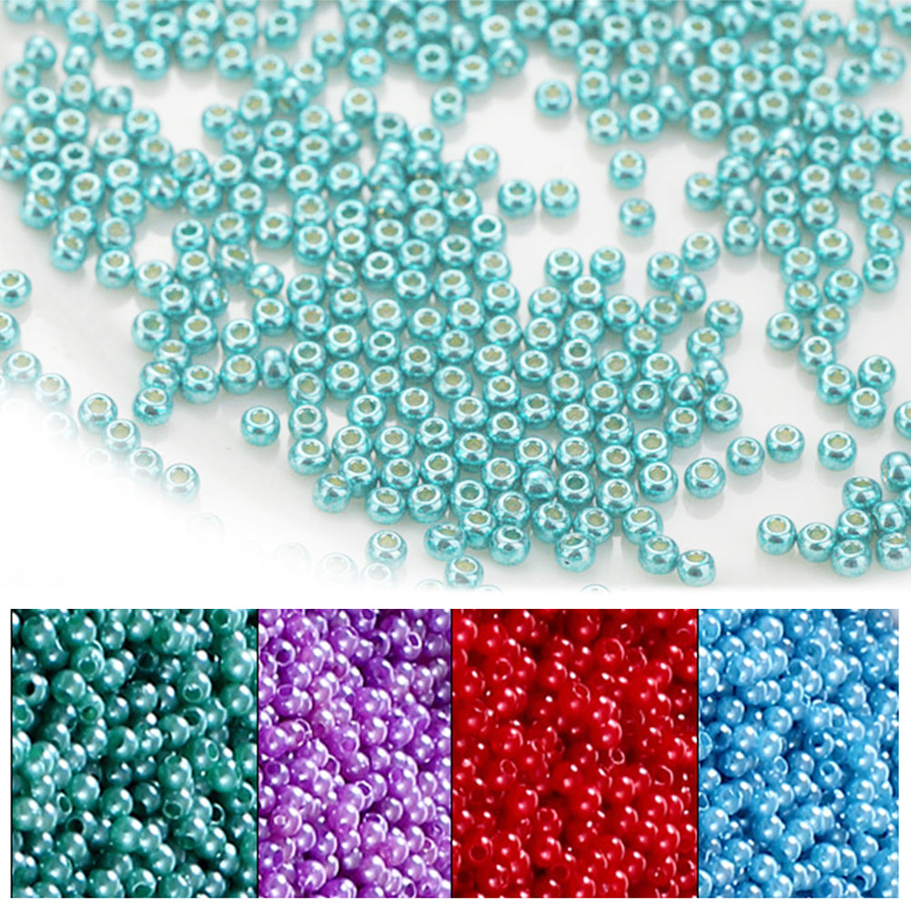 Cross Stitch Beads Needlework Mini Glass Beads for  Adults Beginners (2.0MM)