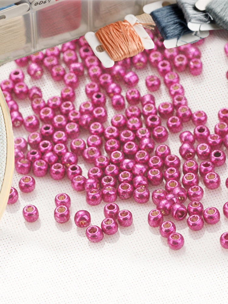 Cross Stitch Beads Needlework Mini Glass Beads for  Adults Beginners (2.0MM)