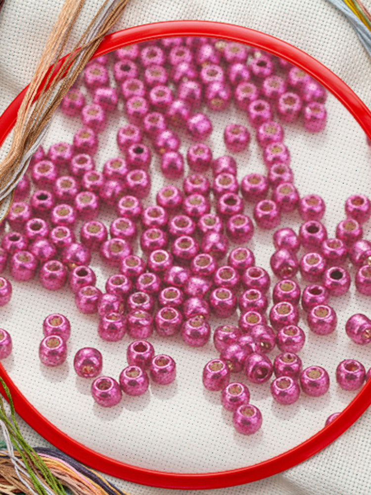 Cross Stitch Beads Needlework Mini Glass Beads for  Adults Beginners (2.0MM)