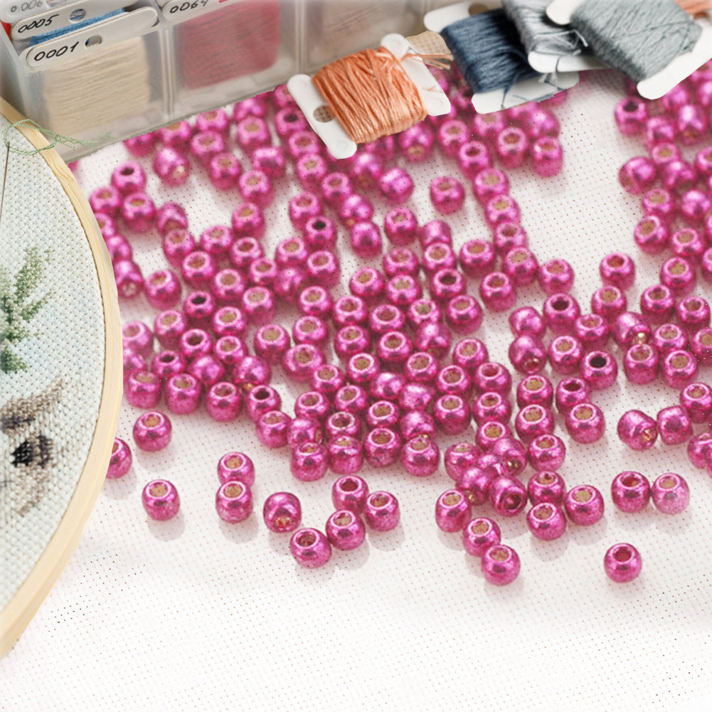 Cross Stitch Beads Needlework Mini Glass Beads for  Adults Beginners (2.0MM)
