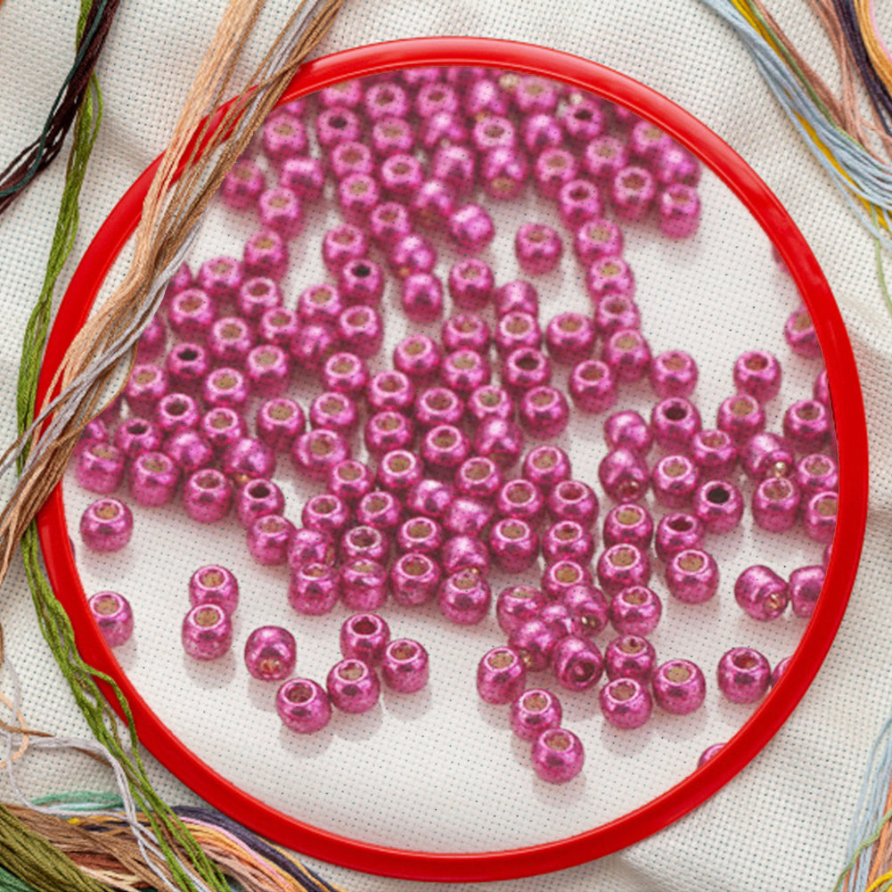 Cross Stitch Beads Needlework Mini Glass Beads for  Adults Beginners (2.0MM)