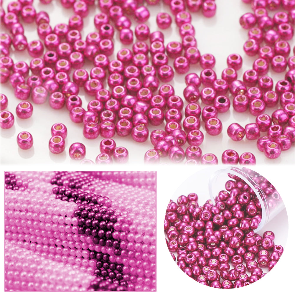 Cross Stitch Beads Needlework Mini Glass Beads for  Adults Beginners (2.0MM)