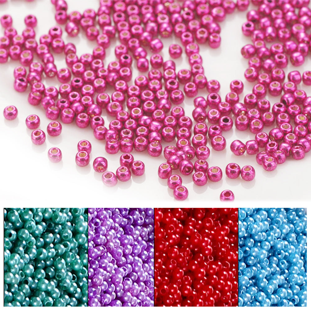 Cross Stitch Beads Needlework Mini Glass Beads for  Adults Beginners (2.0MM)