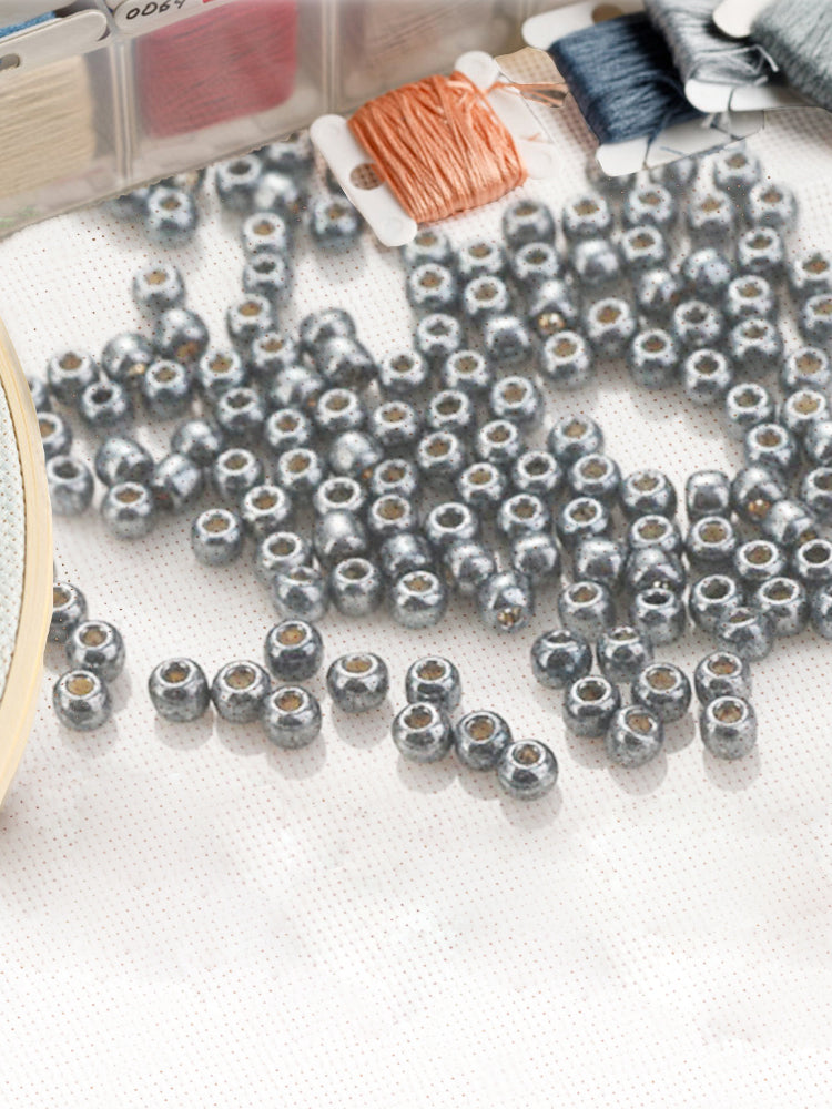 Cross Stitch Beads Needlework Mini Glass Beads for  Adults Beginners (2.0MM)
